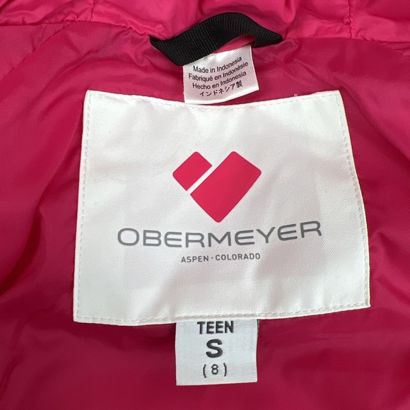 NEW Obermeyer Isla Jacket Teen Girl's Small Size 8 Pink Puffer‎ Snow 31101 - Picture 8 of 13